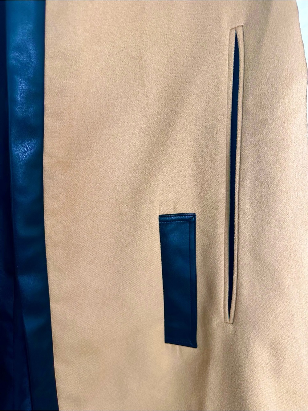 AKIRA Milan Street Style Poncho With Black Trim And White Stripes - Picture 7 of 12